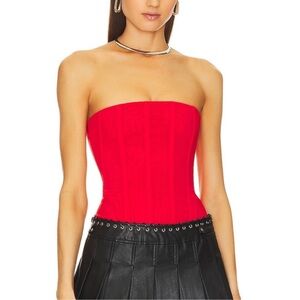 Miaou Red Corset Top XS